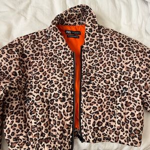 Zara cheetah puffer like new